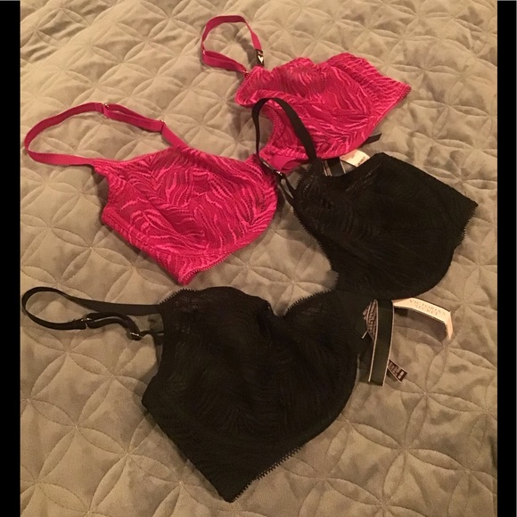 Victoria Secret Unlined Zebra Lace Demi Bra - Picture 3 of 5